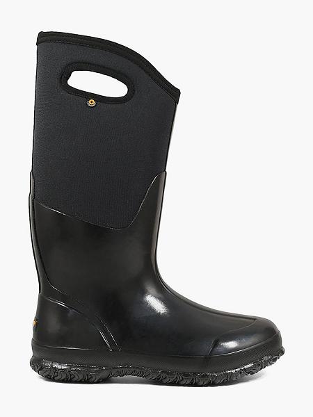 BOGS Boots Deutschland - Classic High with Handles Winterstiefel Damen Schwarz Smooth DE87314